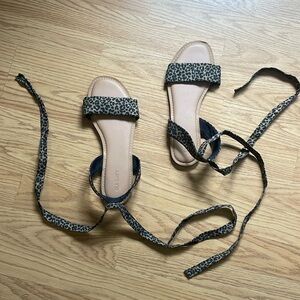 Old navy lace up flat sandals